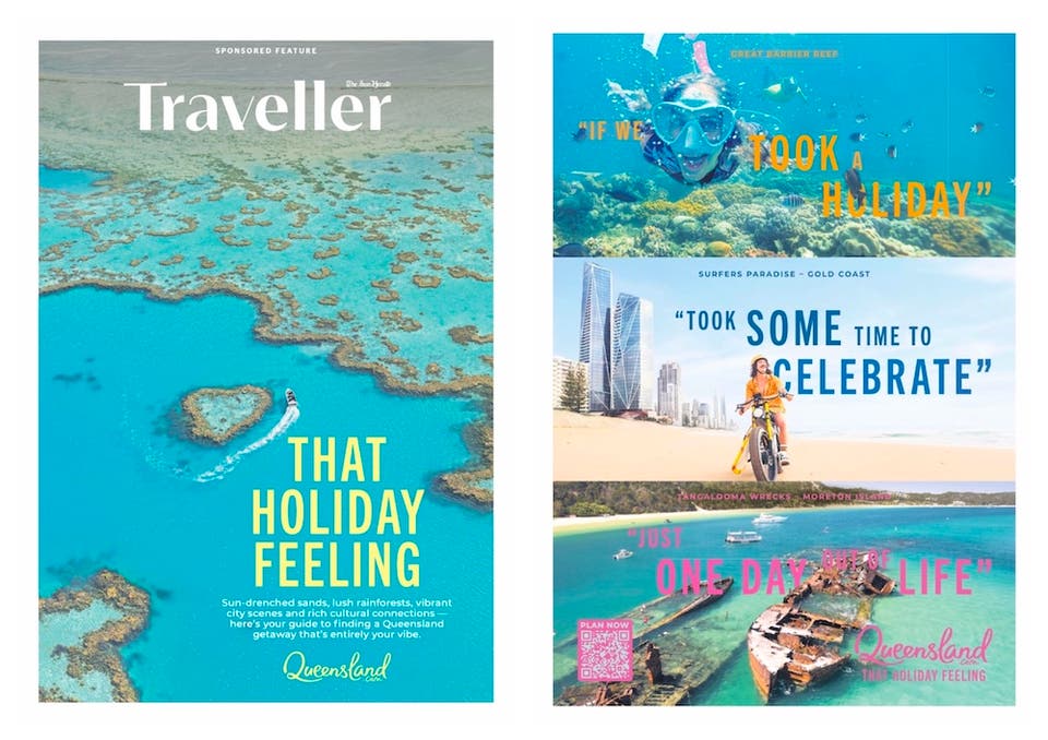 dentsu Queensland celebrates Queensland’s regions in Nine’s Traveller liftout for Tourism and Events Queensland