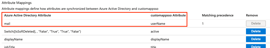 How to set up attribute mapping for users in Azure AD