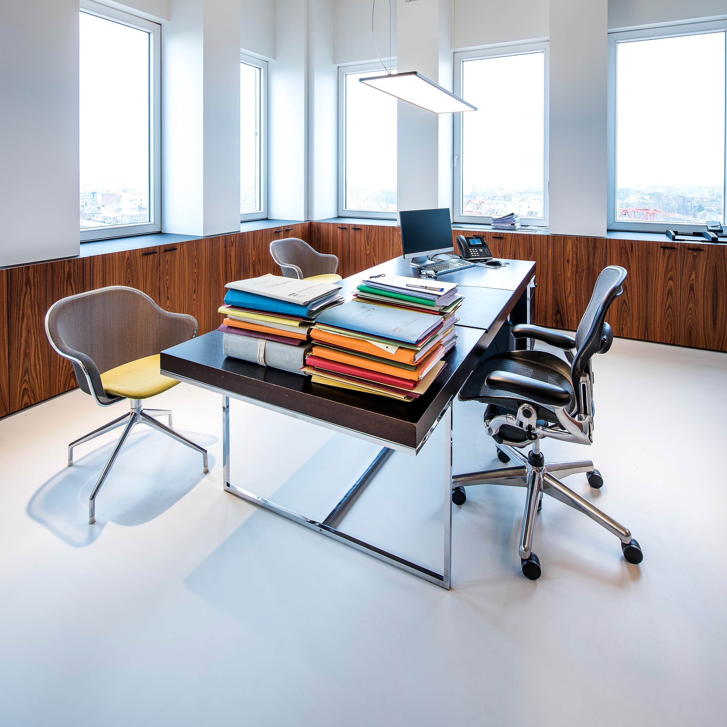 Palissander santos - office - wood panels - panels - warm wood - rosewood