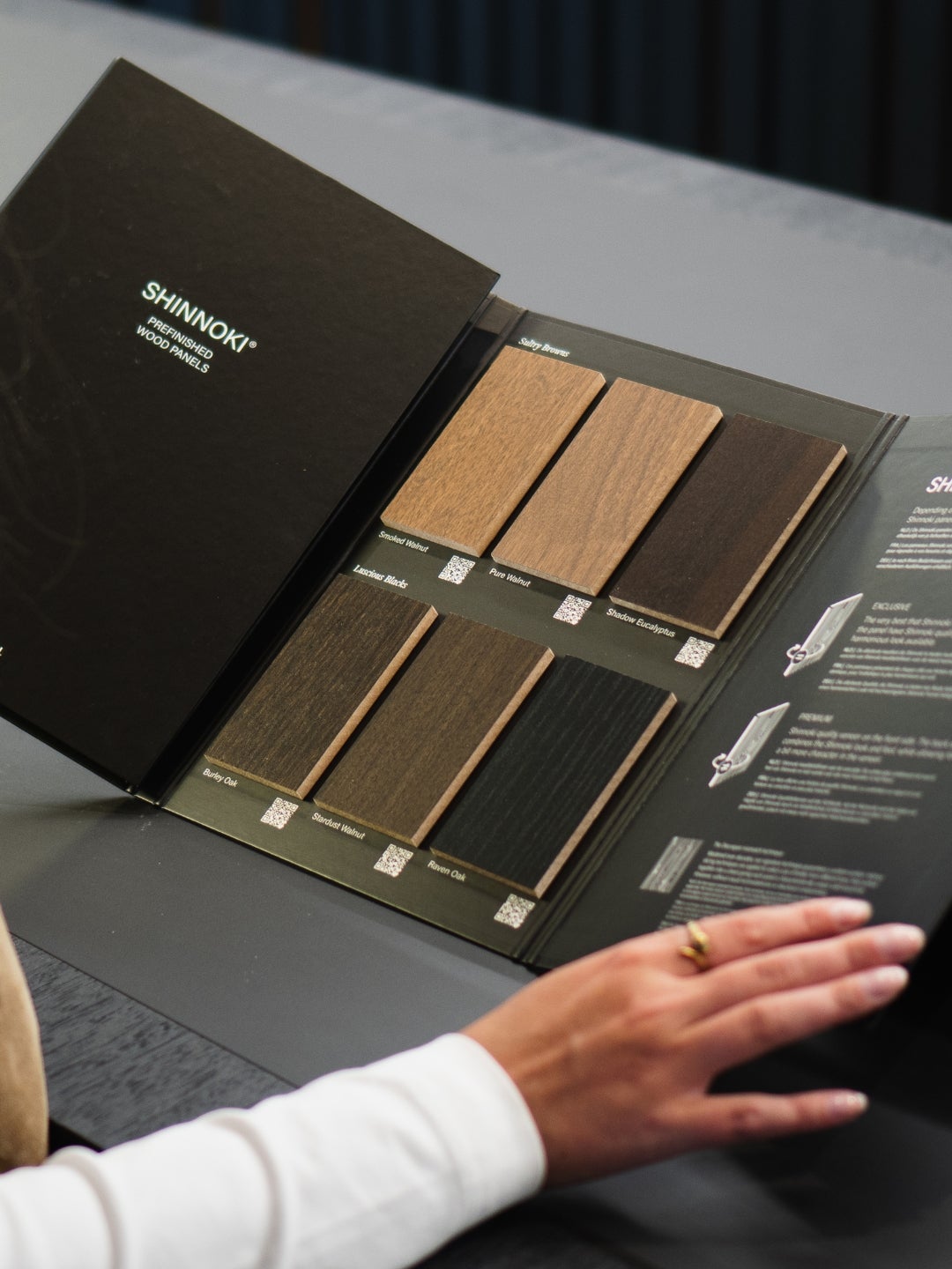 Shinnoki wood veneer - samples