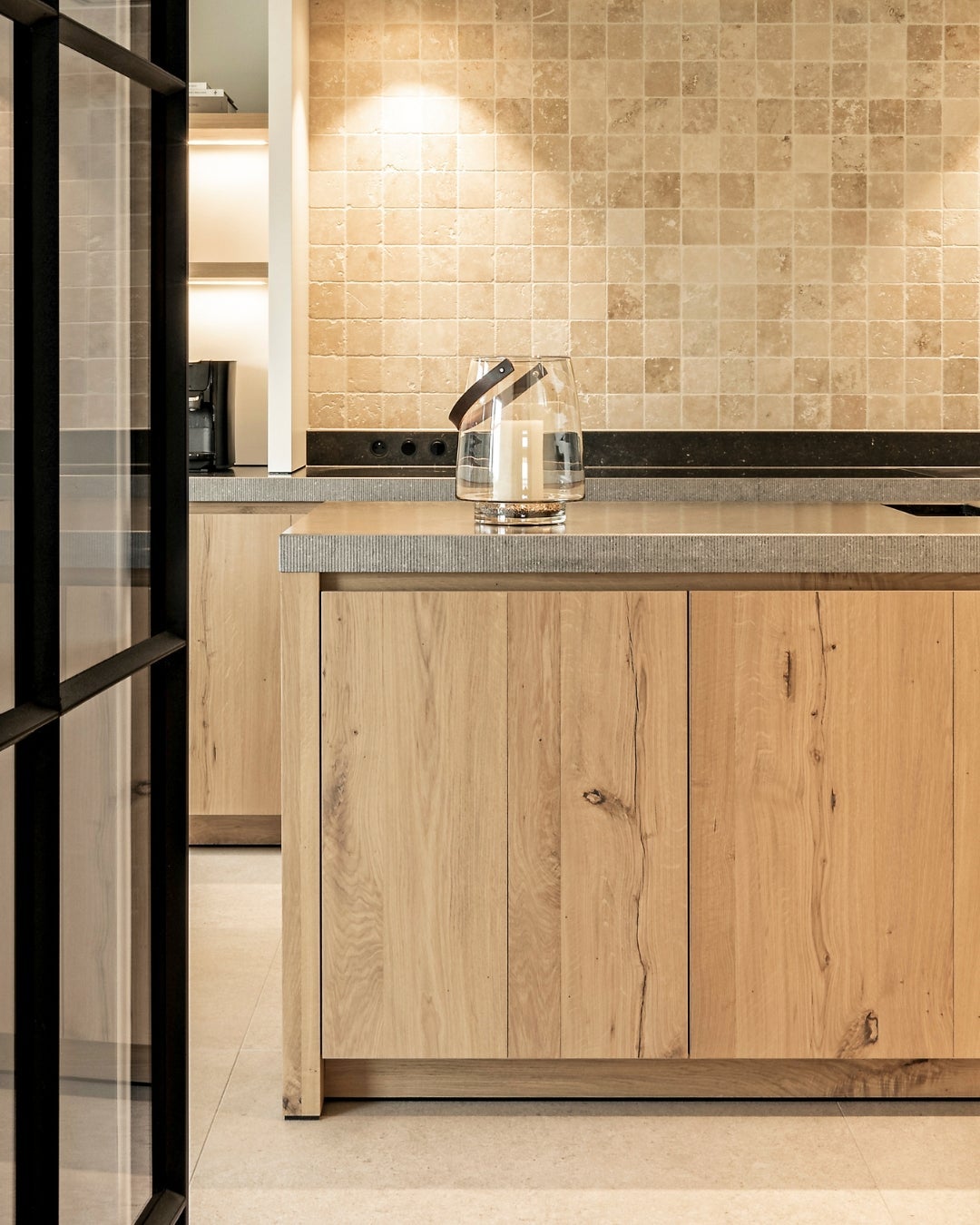 Intérieur de cuisine avec placage bois - Querkus oak collection - vintage - placage bois