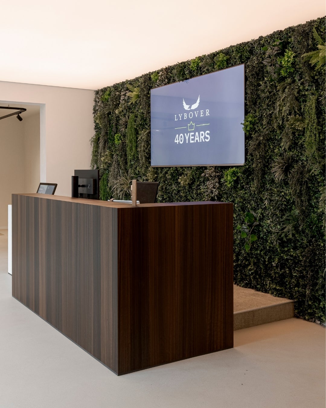 Office project with Shinnoki Shadow Eucalyptus wood veneer