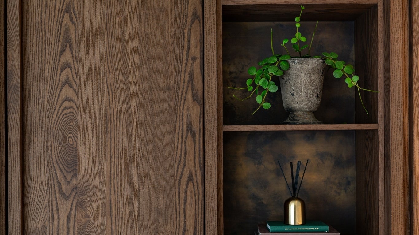 Kitchen - wood veneer - Shinnoki Cinnamon Triba - interior design