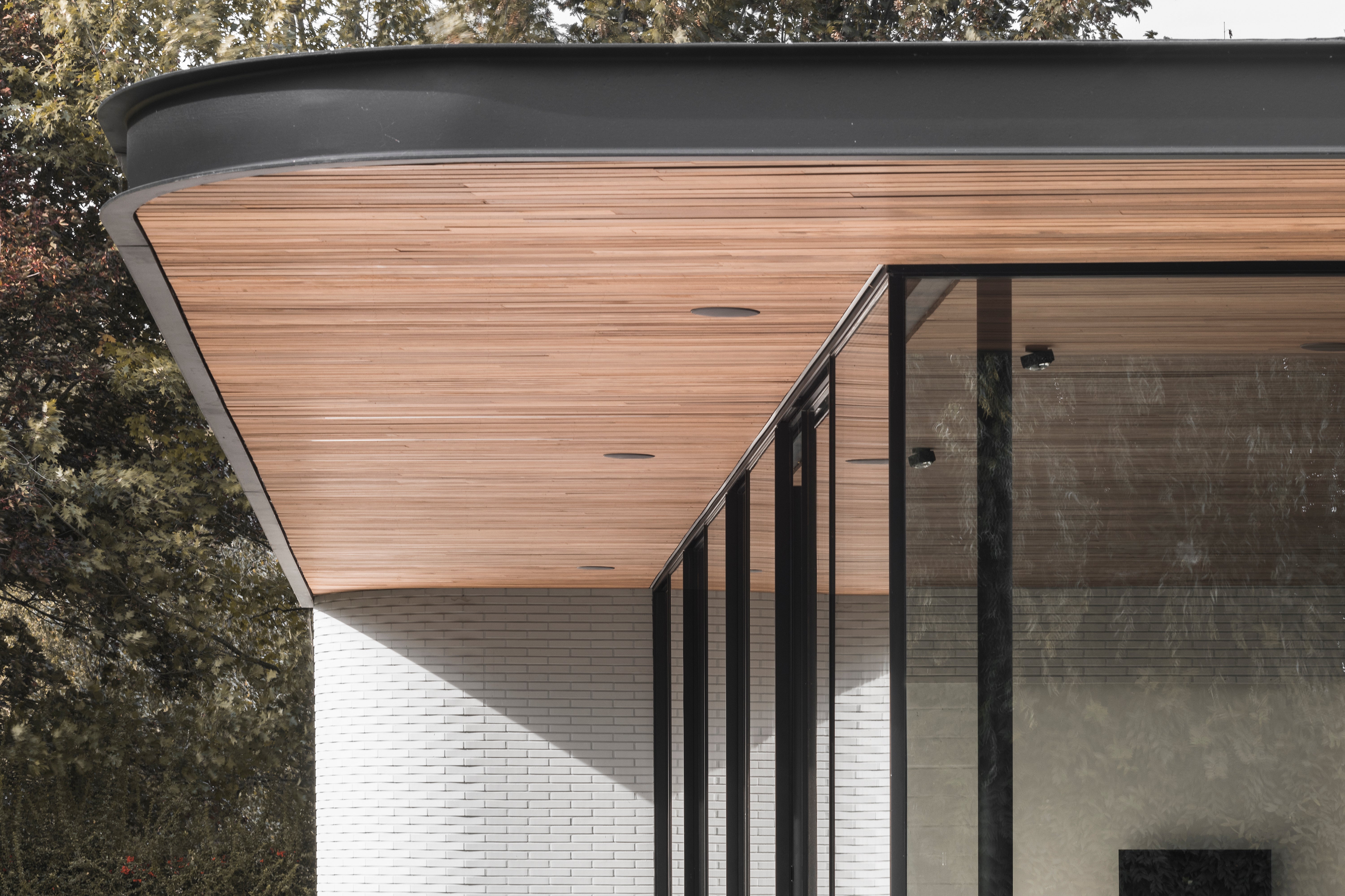 outdoor wood - Total Wood Solutions - outdoor ceiling - outdoor kitchen - wood ceiling - walnut - american walnut
