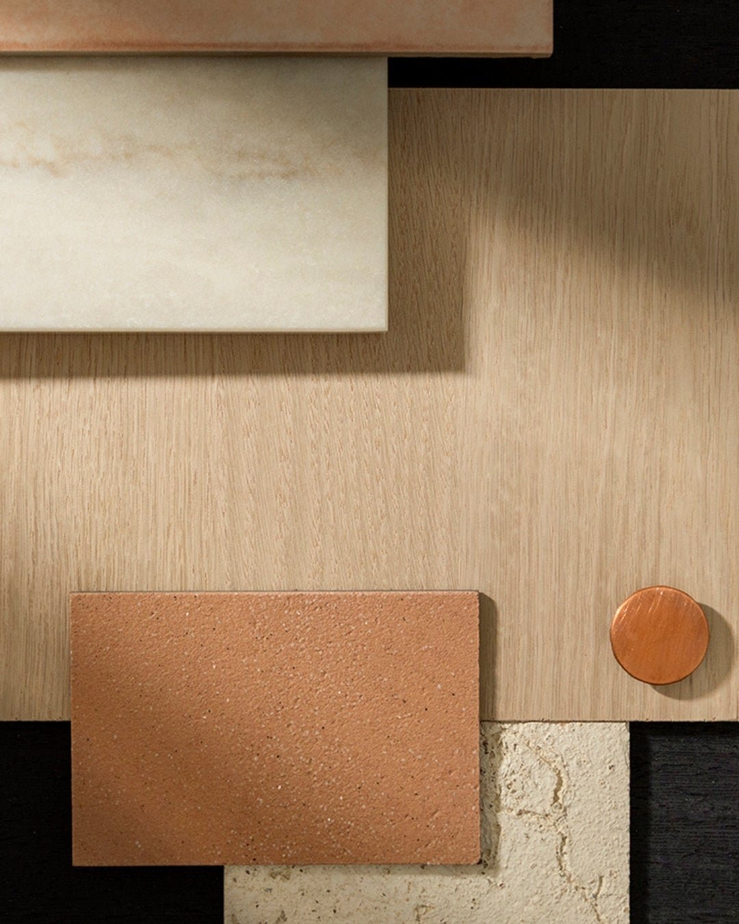Querkus moodboard - Macchiato - oak veneer collection