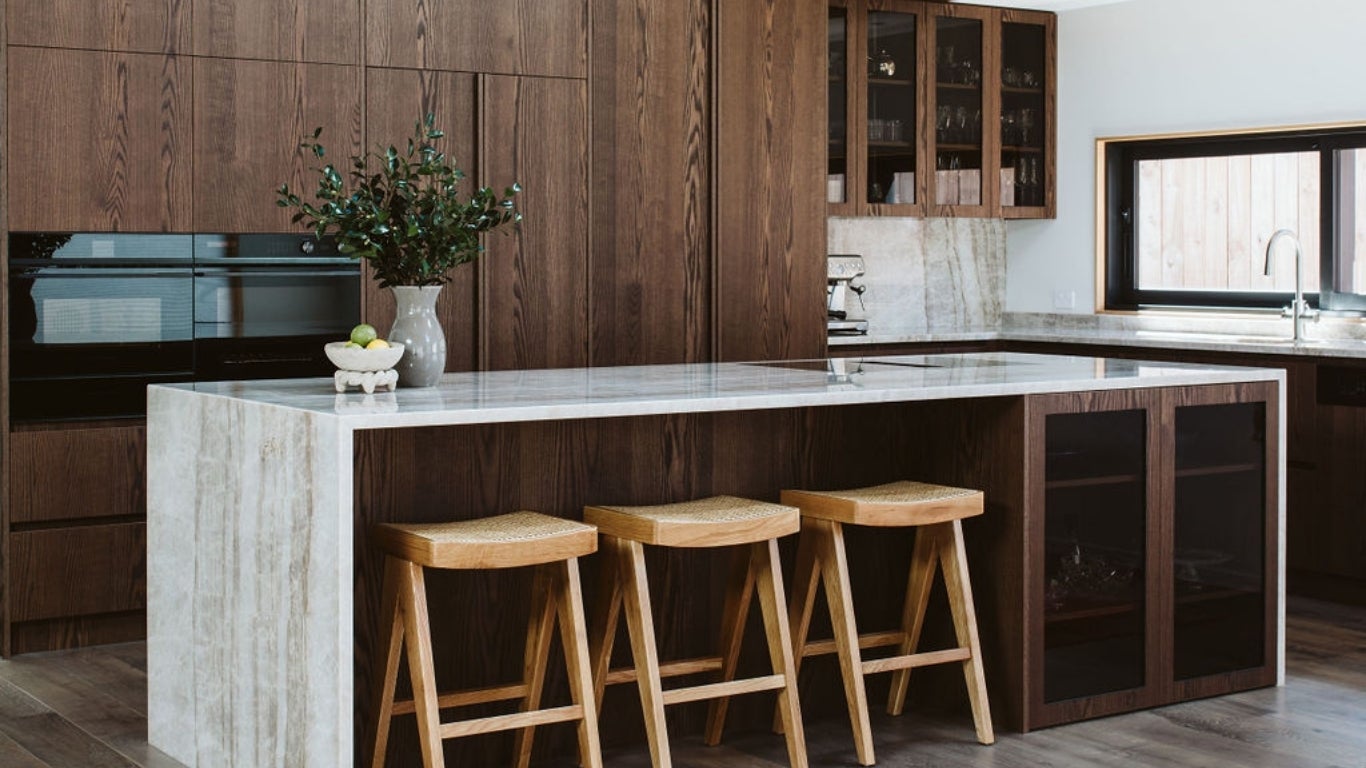 Shinnoki Cinnamon Triba - wood veneer - kitchen - interior design