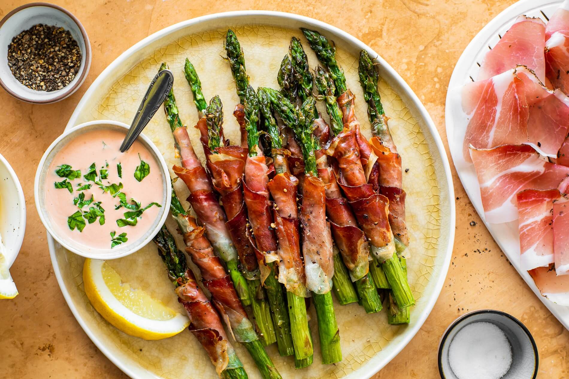 Spargel aus dem Airfryer mit Südtiroler Speck g.g.A.