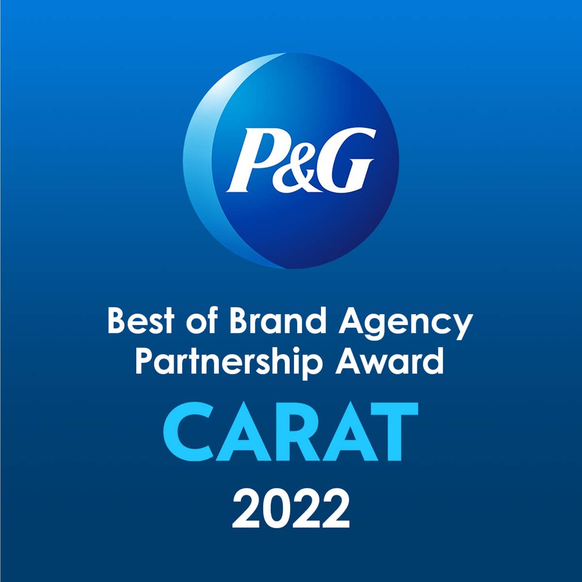 Carat recognized with first-ever “Best of Brand: Agency Partnership Award” by P&G client