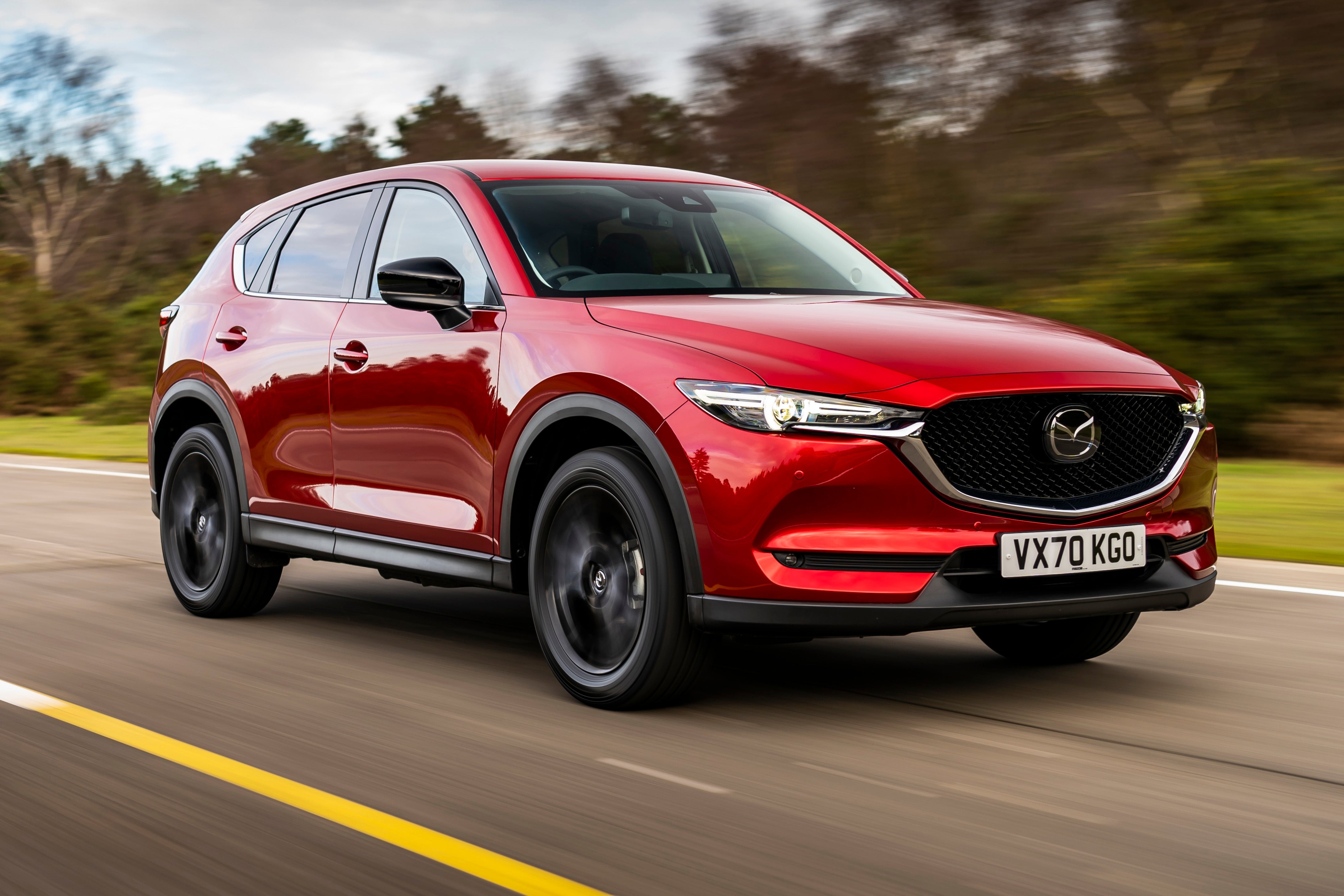 Mazda CX-5 on road driving