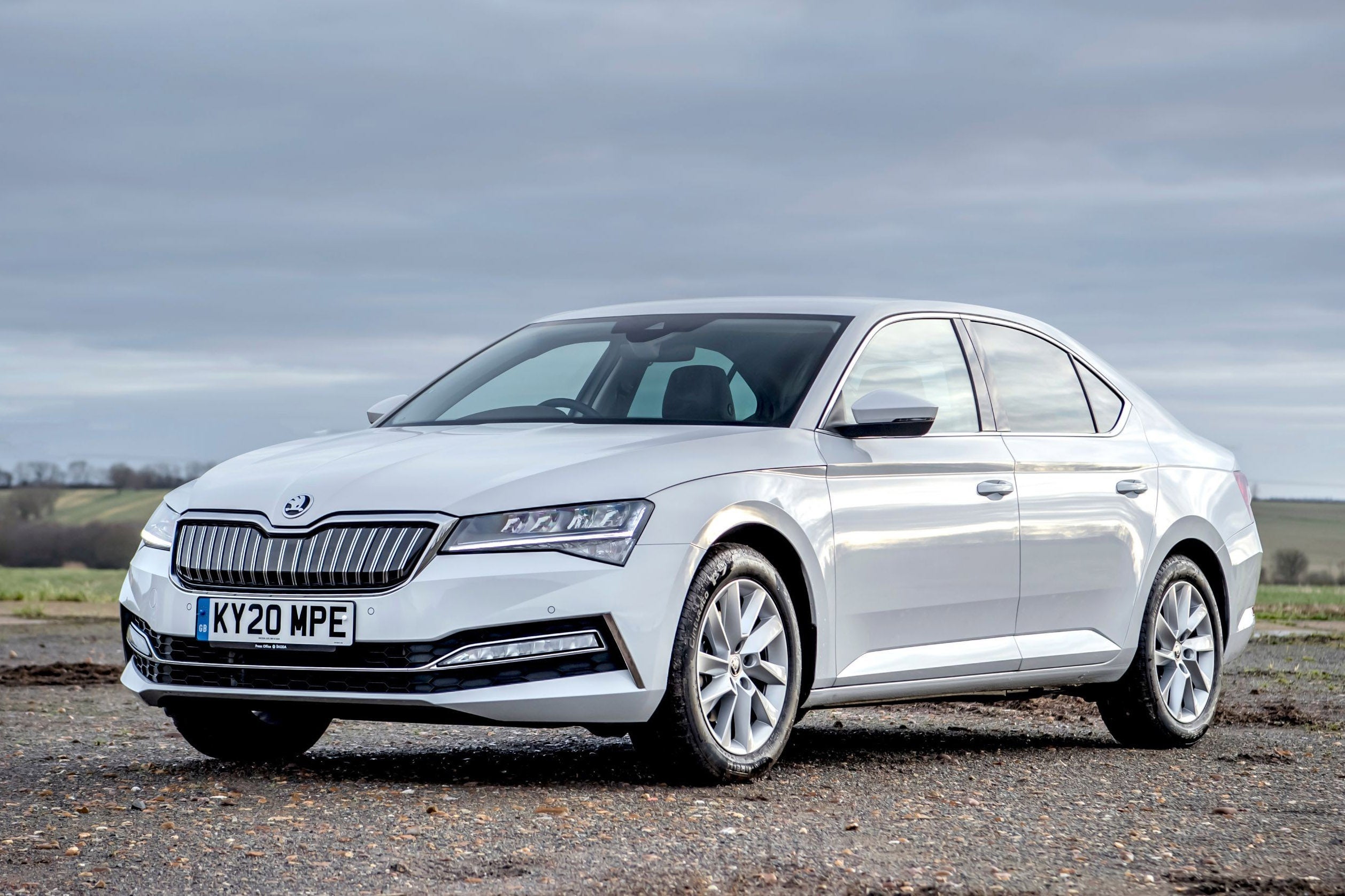Skoda Superb Review 2023: exterior front three quarter photo of the Skoda Superb