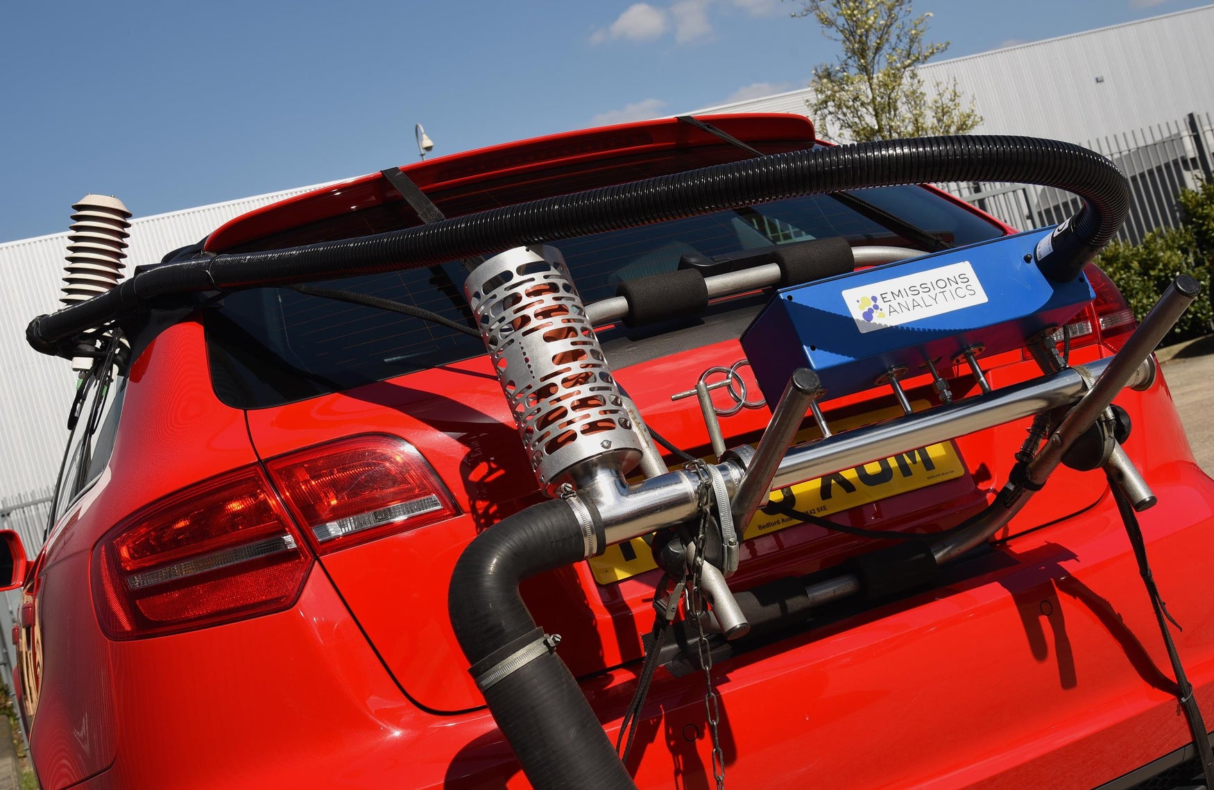 Audi A3 emissions testing rig