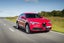 Alfa Romeo Stelvio Review: exterior front three quarter photo of the Alfa Romeo Stelvio on the road