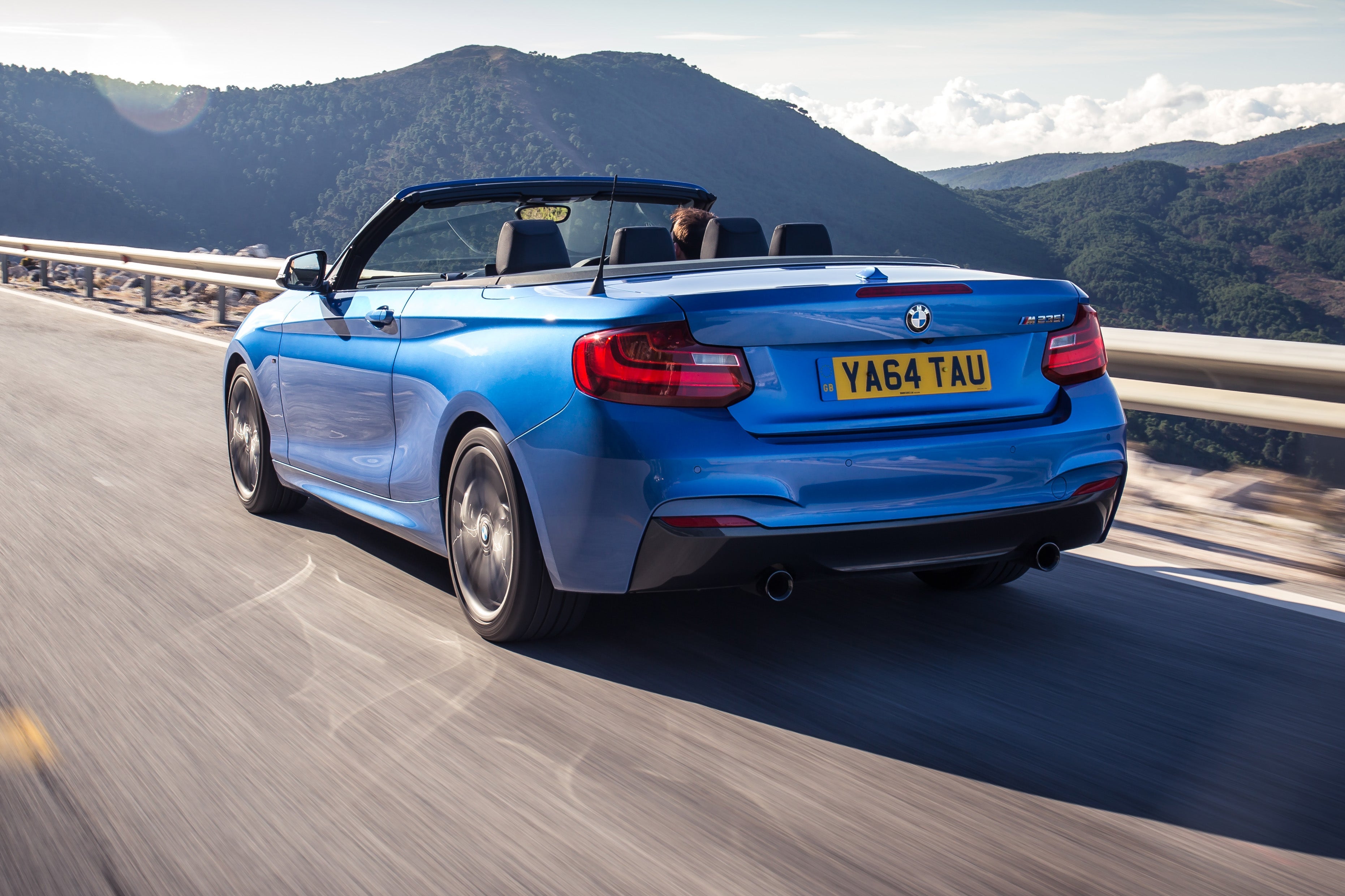 BMW 2 Series Convertible Review 2023: exterior rear three quarter photo of the BMW 2 Series Convertible on the road 
