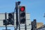 Traffic light on red
