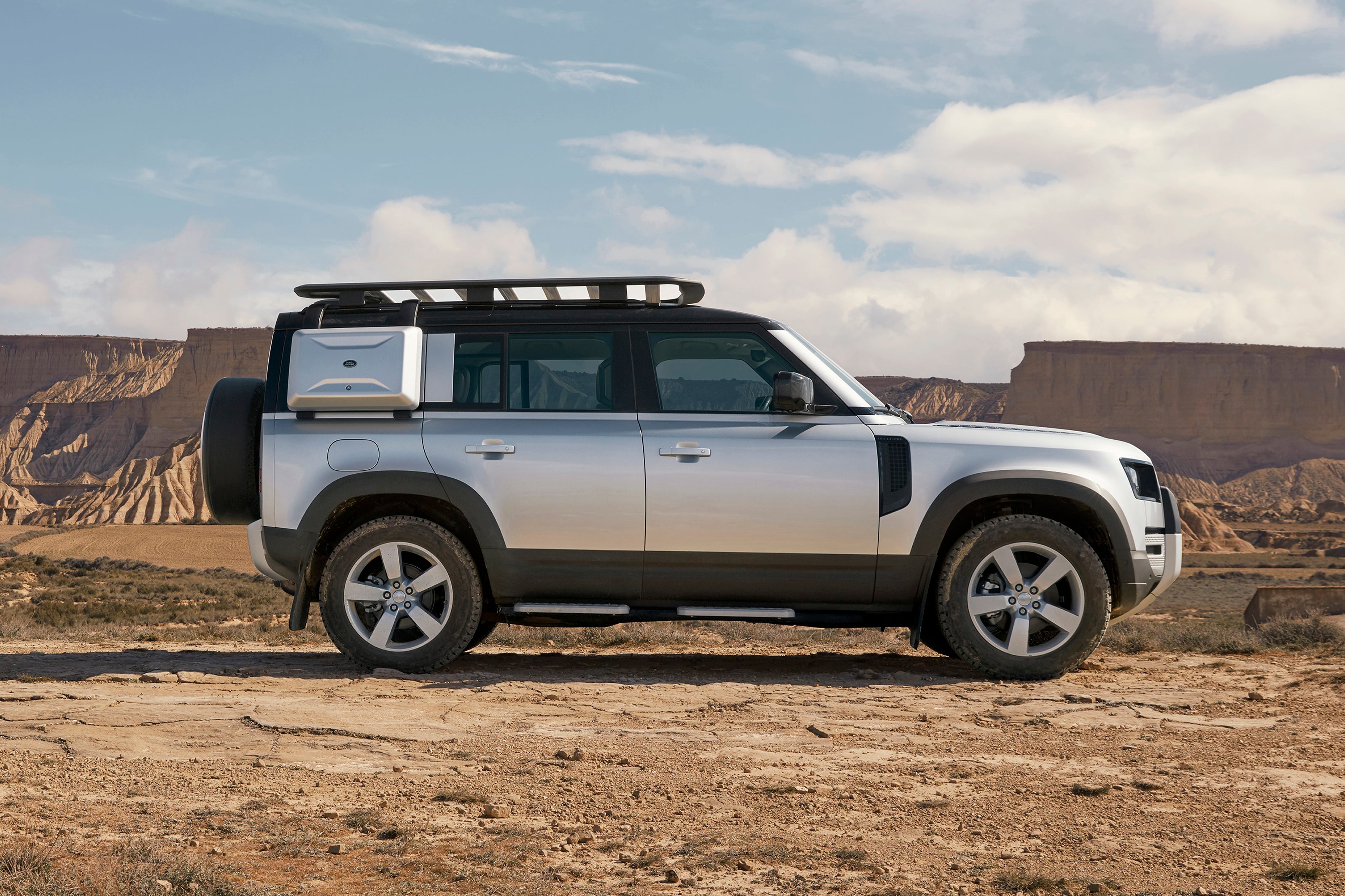 Land Rover Defender 110 Review 2023: exterior side photo of the Land Rover Defender 110