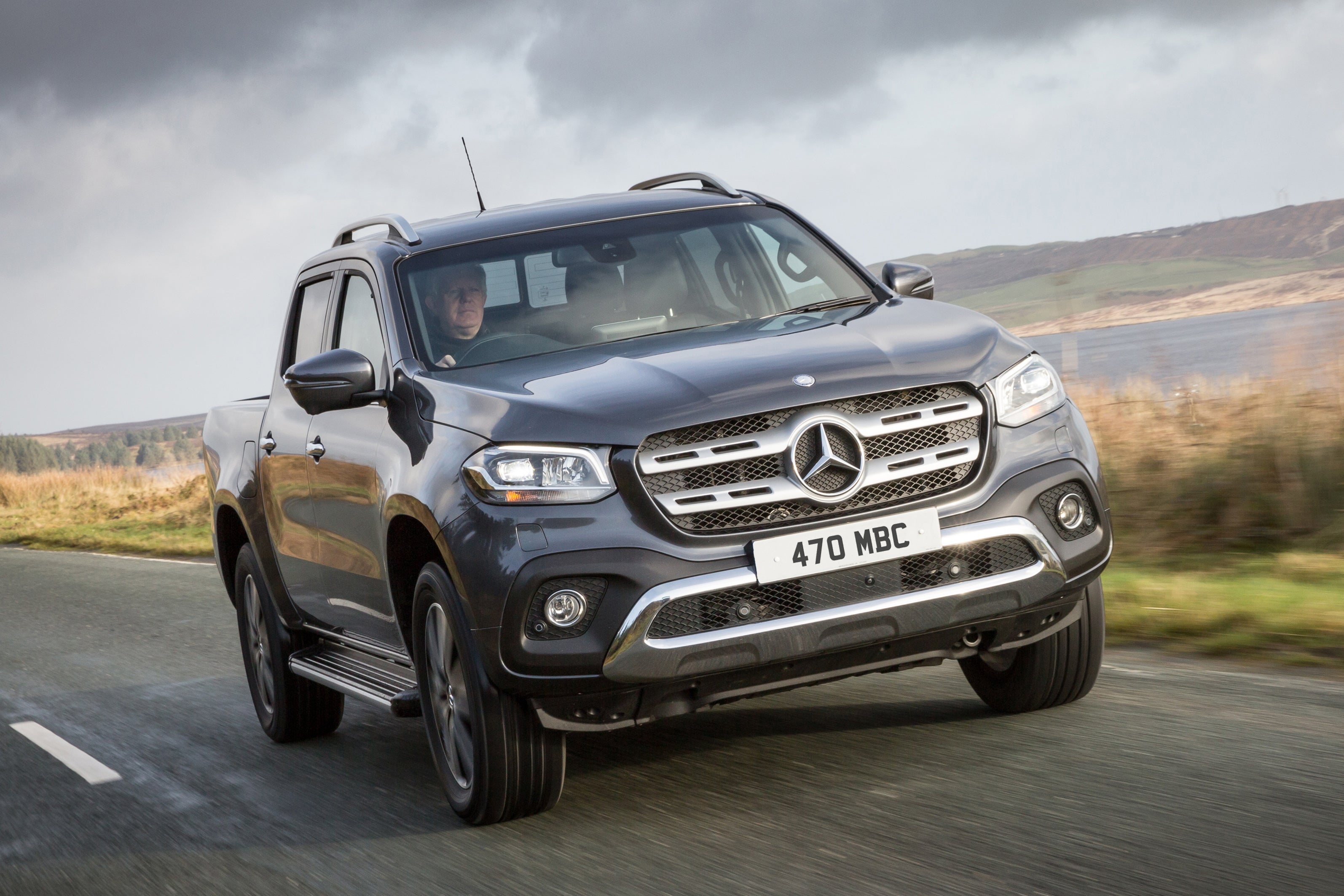 Mercedes-Benz X-Class (2017-2020) Review: exterior front three quarter photo of the Mercedes-Benz X-Class on the road