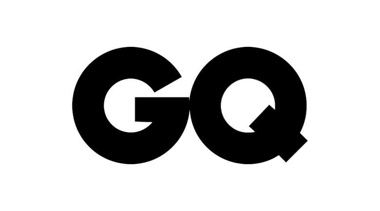the gq logo in black on a white background