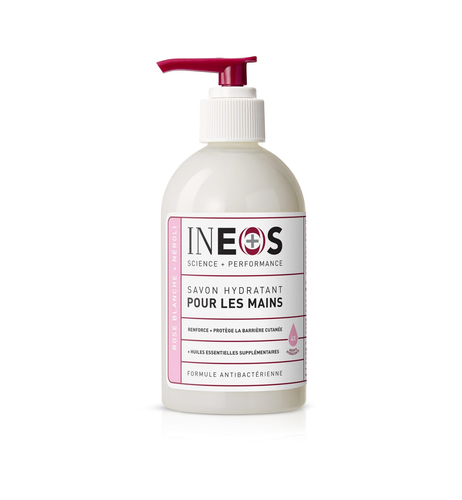 a photo of the french ineos hygienics moisturising hand wash on a white background