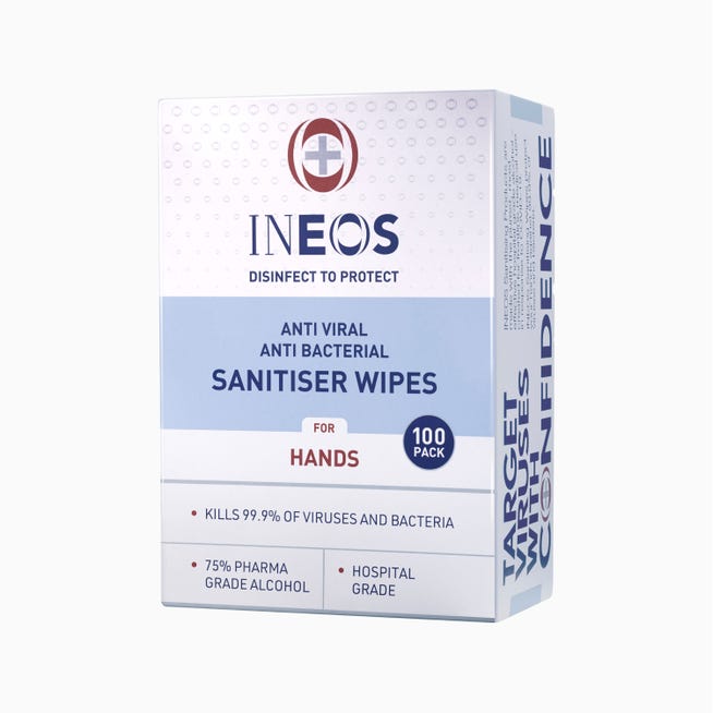 Anti Viral Anti Bacterial Sanitiser Wipes - 100 pack