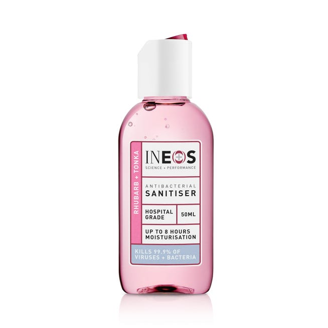 a photo of ineos hygienics rhubarb + tonka hand sanitiser