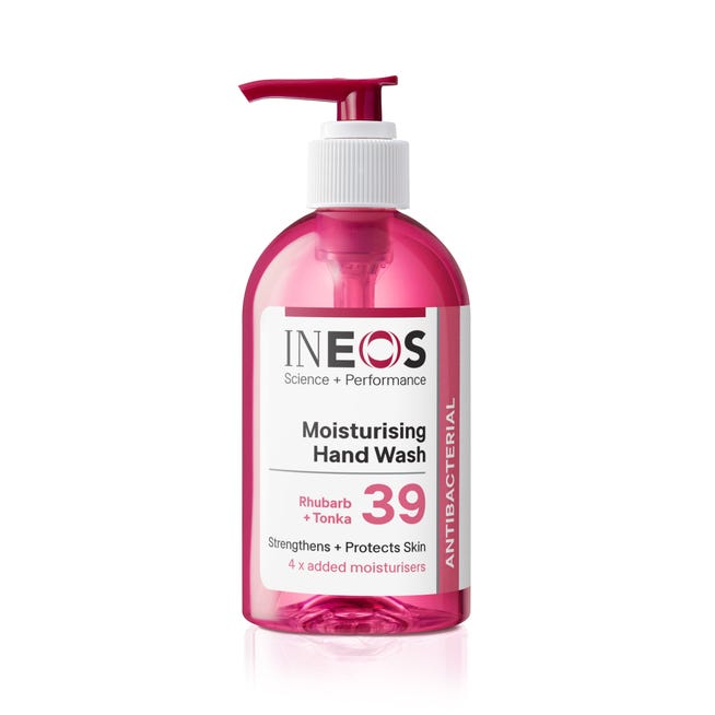 a photo of the ineos hygienics rhubarb + tonka moisturising hand wash