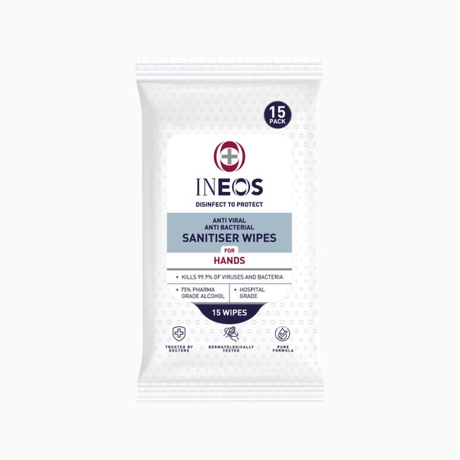 Anti Viral Anti Bacterial Sanitiser Wipes - 15 pack
