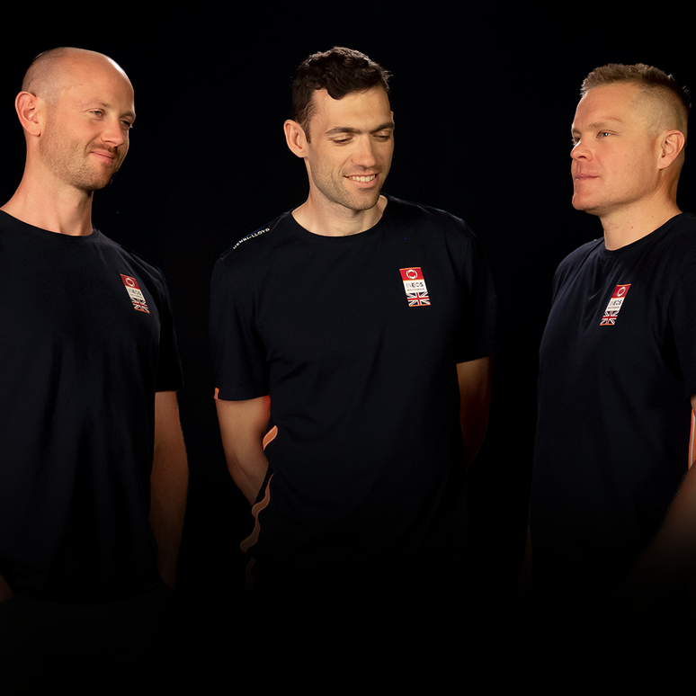 a photo of some members of the britannia sailing team in black shirts