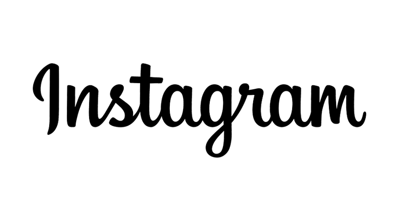 the instagram logo in black on a white background