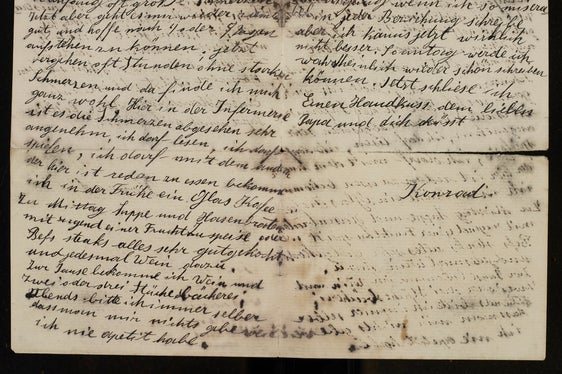 Einer der letzten Briefe Konrads an seine Mutter (Bl. 2)