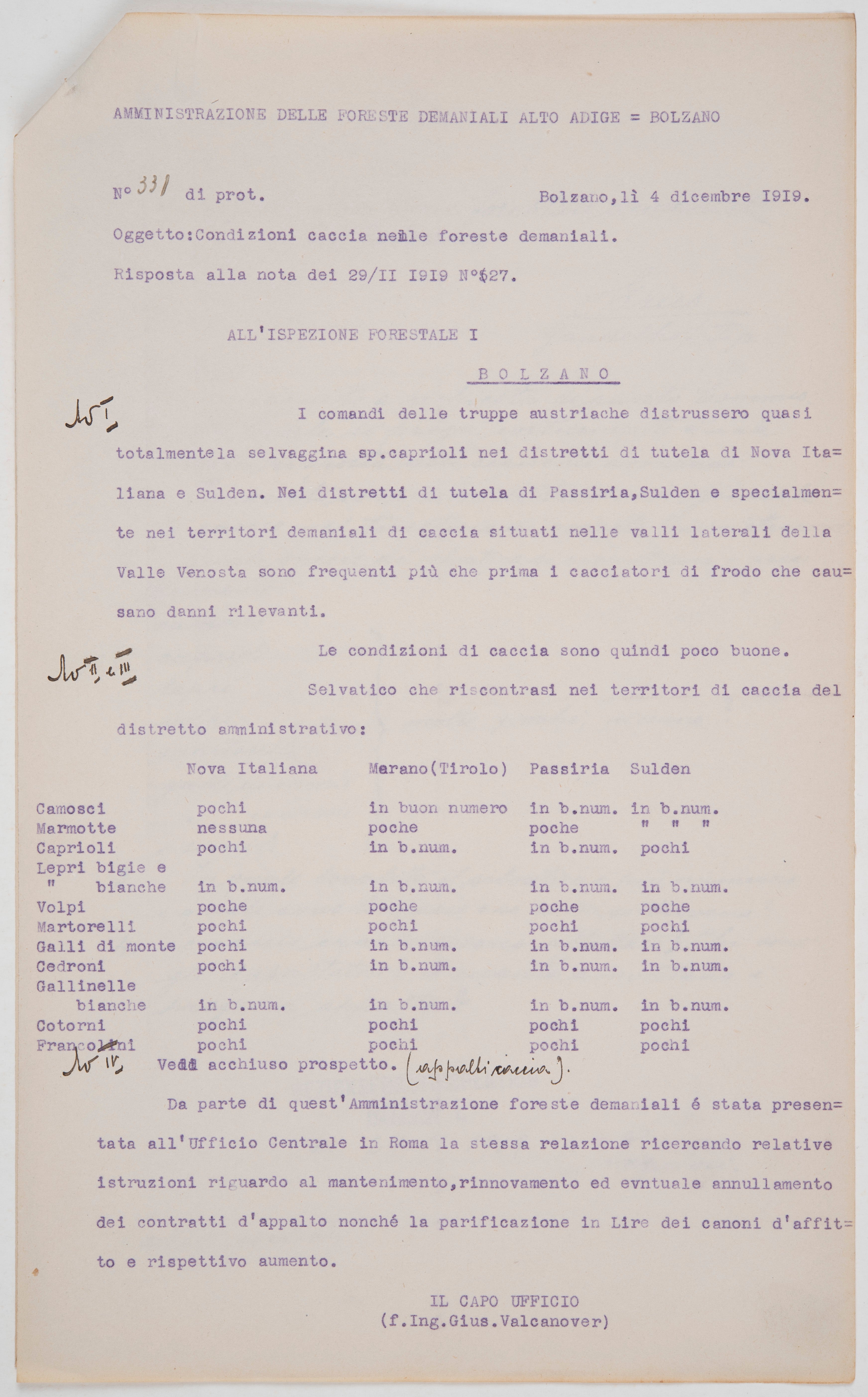 Atti dell'amministrazione delle foreste e del demanio, n. 1