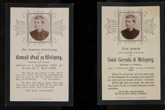Ricordino funebre di Konrad di Welsperg