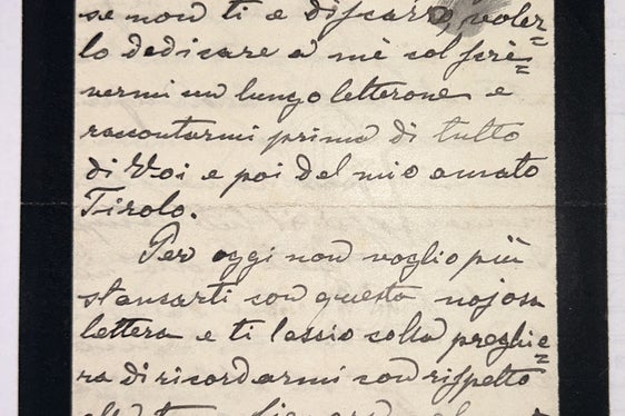 Lettera di Enrico Sarnthein a Heinrich Welsperg del 29 dicembre 1896. ApBz, Archivio di famiglia Welsperg-Primör, n. 1590 (fol. 165-166).