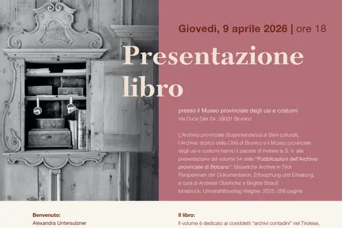 Presentazione libro - bäuerliche Archive in Tirol 09.02.2026