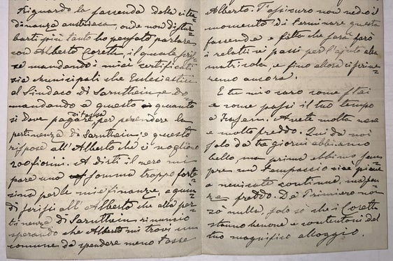 Lettera di Enrico Sarnthein a Heinrich Welsperg del 29 dicembre 1896. ApBz, Archivio di famiglia Welsperg-Primör, n. 1590 (fol. 165-166).