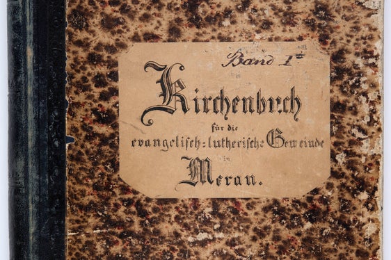Das älteste Kirchenbuch der Evangelisch-lutherischen Gemeinde in Meran
