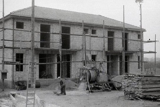 Im Bau befindliche Häuser für die Arbeiter von Montecatini
Sinich, 1928–32