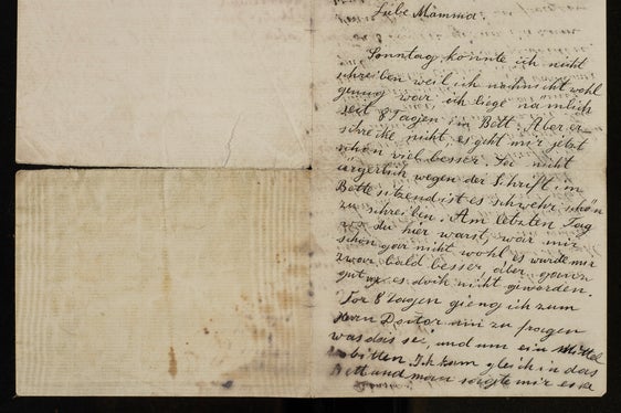 Einer der letzten Briefe Konrads an seine Mutter (Bl. 1)