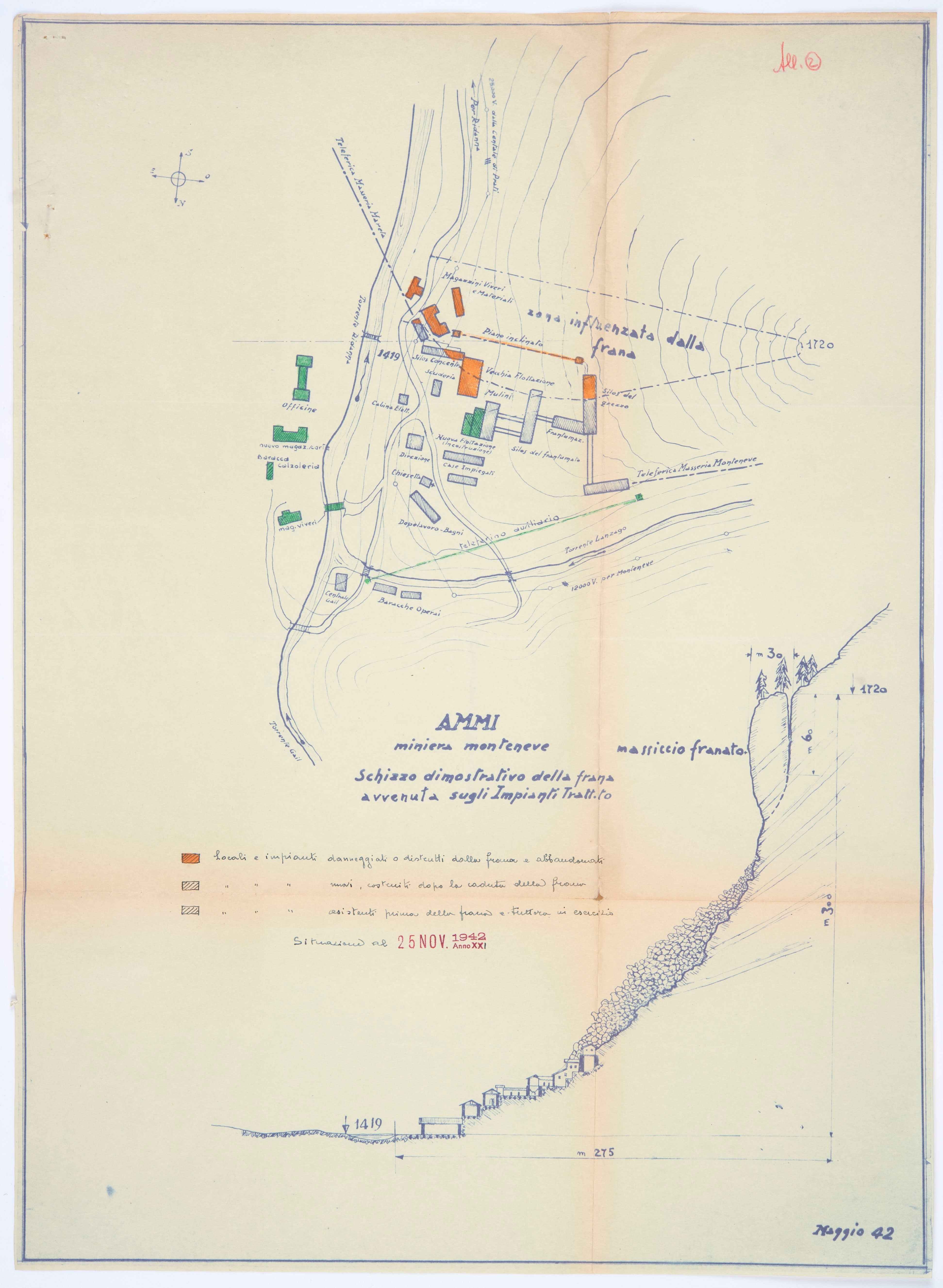 1) I ripetuti incidenti nelle miniere non accadevano soltanto nei cunicoli sotterranei a causa del grisù o del crollo delle gallerie, bensì anche nelle attività in superficie a causa di frane. (Ufficio innovazione industriale, n. 59)