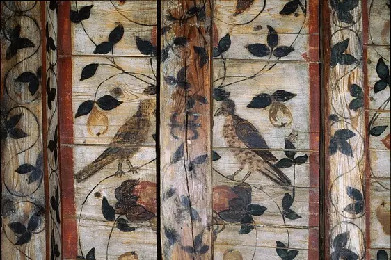 Bozen, Palais Rottenbuch: bemalte Holzdecke im 1. Stock (1558-1598)