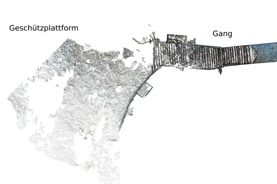 Prags - Plätzwiese. Artilleriestellungen und Munitionskaverne aus dem I. Weltkrieg