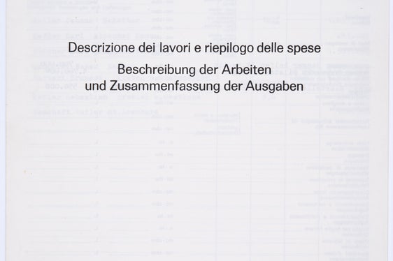 Beschreibung der Arbeiten und Zusammenfassung der Ausgaben für Arbeiten im Flussbett der Passer im Auftrag des Sonderbetriebes für Bodenschutz, Wildbach- und Lawinenverbauung, 1978 (Wasserschutzbauten – Bauprojekte, Nr. 274).