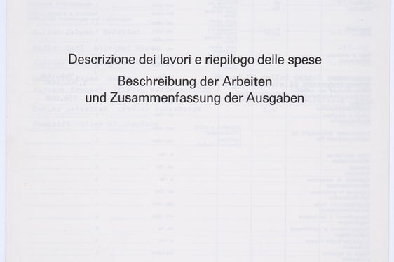 Beschreibung der Arbeiten und Zusammenfassung der Ausgaben für Arbeiten im Flussbett der Passer im Auftrag des Sonderbetriebes für Bodenschutz, Wildbach- und Lawinenverbauung, 1978 (Wasserschutzbauten – Bauprojekte, Nr. 274).