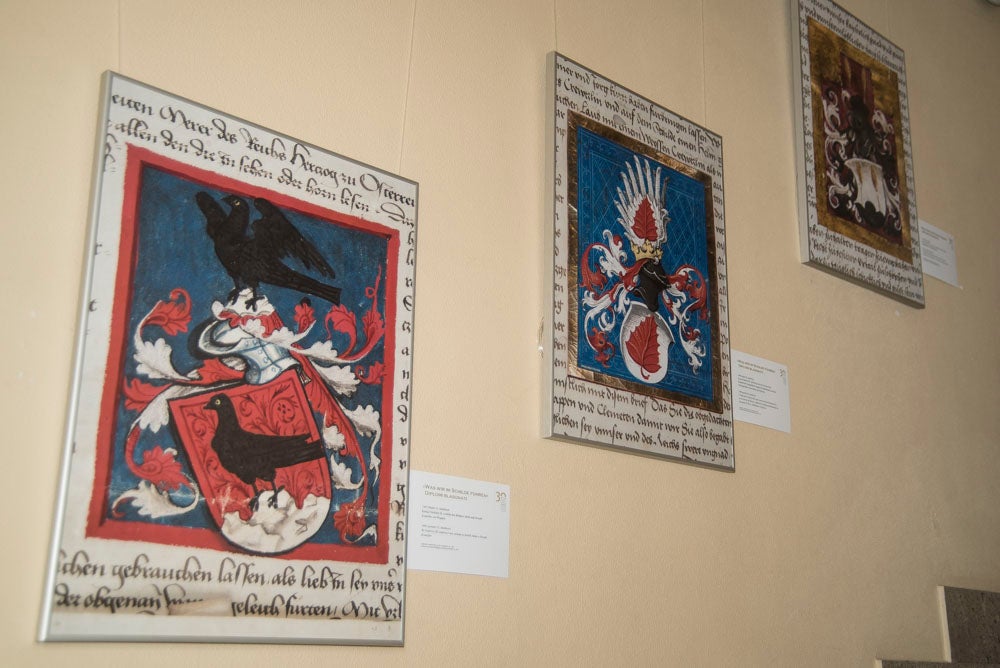 Wappenminiaturen auf Wappen- und Adelsbriefen