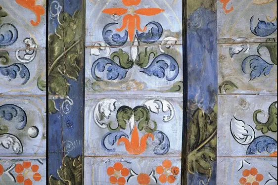 Bozen, Palais Rottenbuch: bemalte Holzdecke (1558-1598)