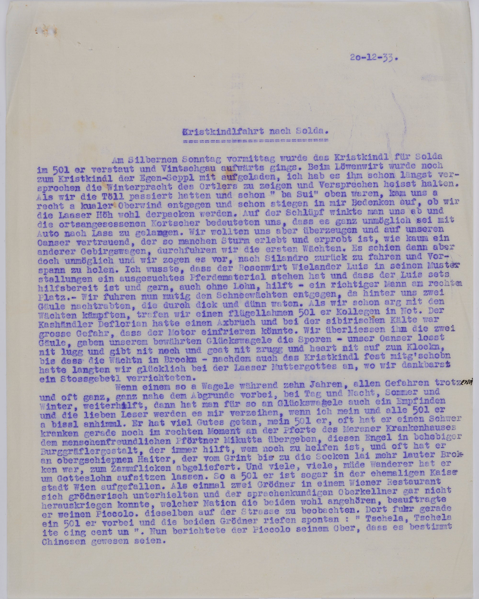 Lascito famiglia Angerer / Hotel Post a Solda sull'Ortles, n. 156_1