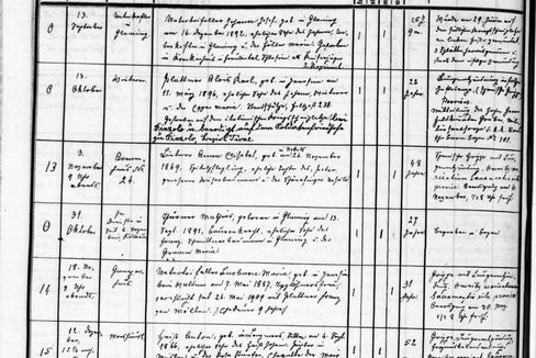 Pfarrei Jenesien, Sterbebuch 1918, S. 166