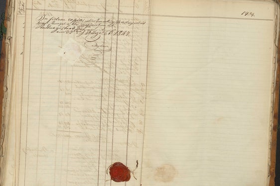 Libro d'archiviazione di Bolzano 1847, fol. 1933v-1934r