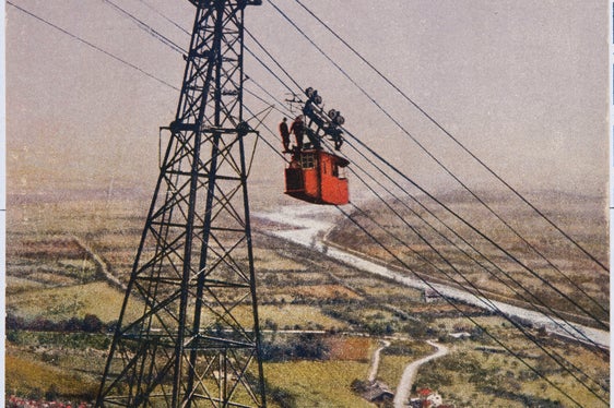 Frühe Ansichtskarte von der Vigiljochbahn (1912). SLA, Sammlung Helene Oberleiter, Nr. 181.