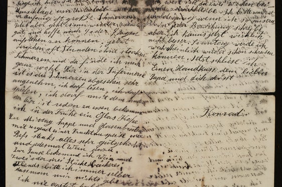Una delle ultime lettere di Konrad a sua madre (fol. 2)