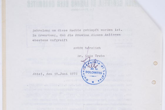 Lettera dei rappresentanti della Radiotelevisione Azienda Speciale della Provincia autonoma di Bolzano (RAS) al governatore Magnago sulla copertura radiotelevisiva in Alto Adige, 1979 (Presidenza, n. 1120).